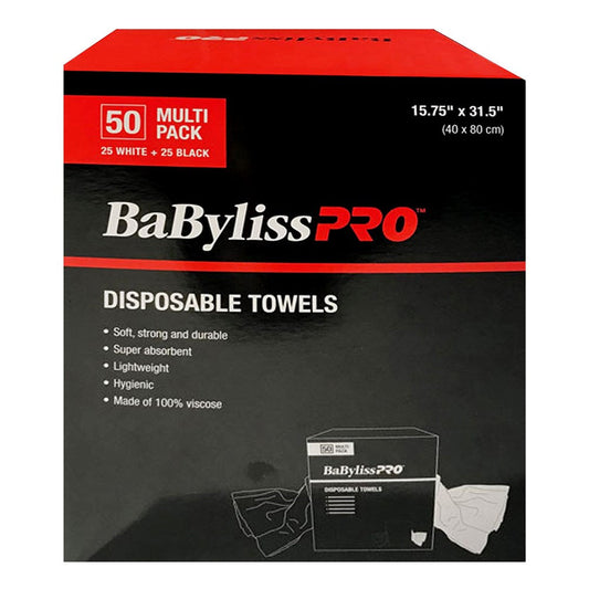 Black BABYLISS PRO Disposable Towels [50/Box]