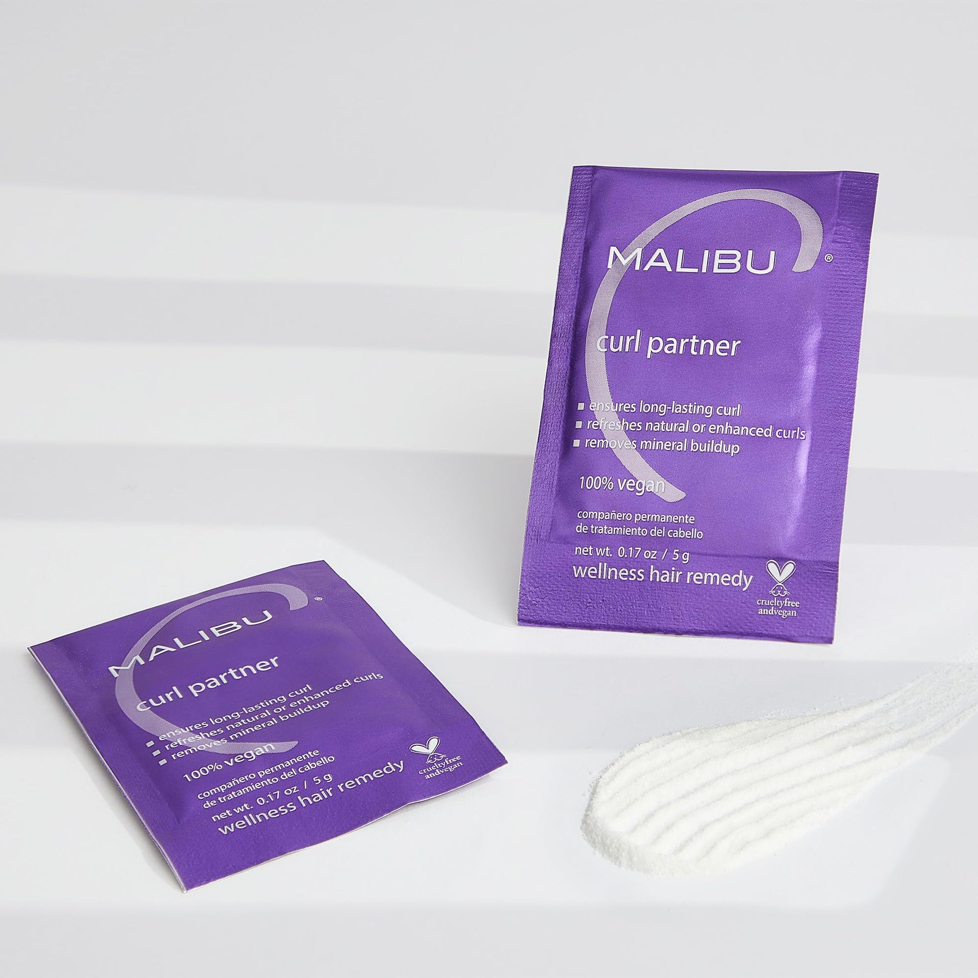 Lavender Malibu C Curl Partner Wellness Remedy (1 Packet) - Removes Mineral Build up for Healthier + Bouncier Curly Hair - Contains Gentle Antioxidants for Curly Hair Care
