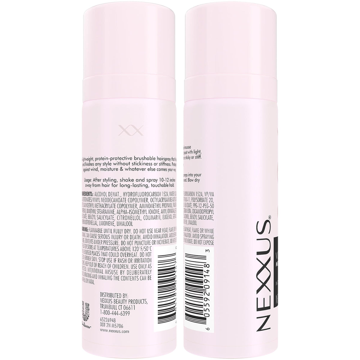 Misty Rose Nexxus Travel Hairspray, Comb Thru Flexible Hold 8-Pack – 72-Hour Anti-Humidity Shield, 48-Hour Frizz Control, Rose Fragrance, 1.5 Oz Ea
