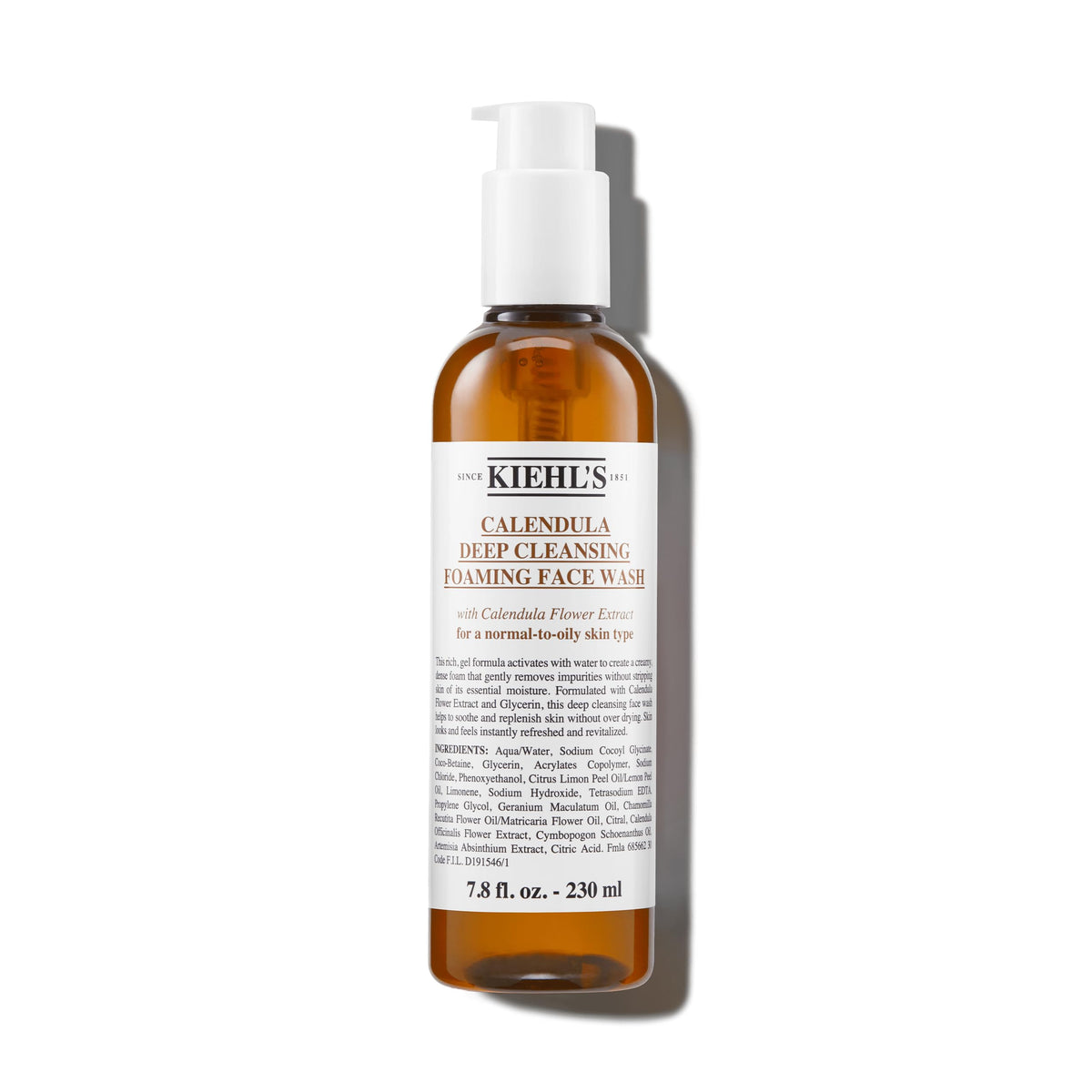 White Smoke Kiehl's - Calendula Deep Cleansing Face Wash, Boosts Moisture - 16.9 fl oz