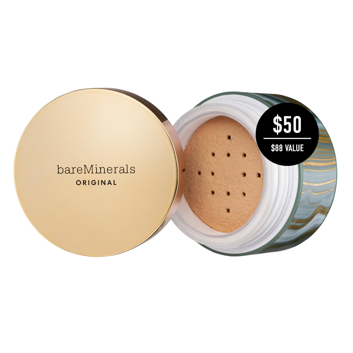 White Smoke bareMinerals ORIGINAL Loose Powder Foundation, 0.63 oz