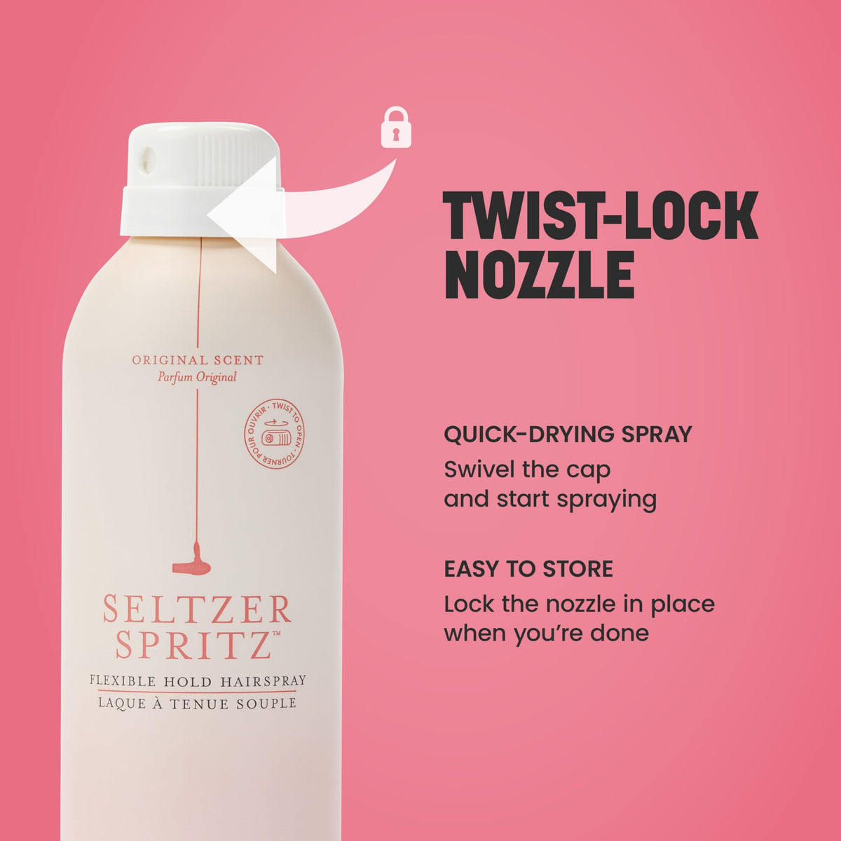 Light Coral Drybar Seltzer Spritz Flexible Hold Hairspray