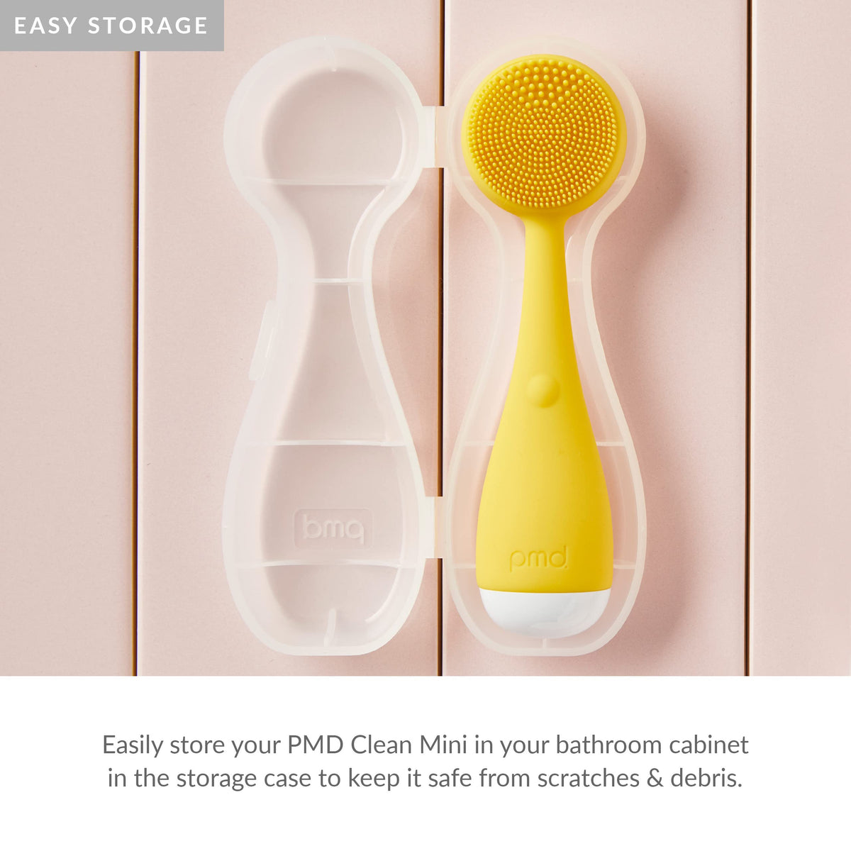 White Smoke PMD Beauty Clean Mini - Electric Facial Cleansing Brush, Smart Facial Device with Silicone Brush & Anti-Aging Massager
