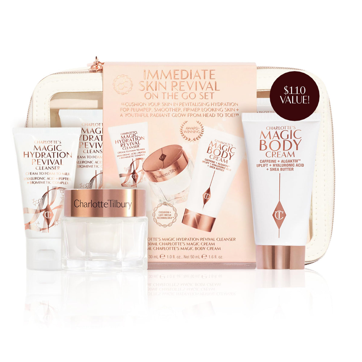 White Smoke Charlotte Tilbury Immediate Skin Revival Mini Skin Care Set - Travel Size