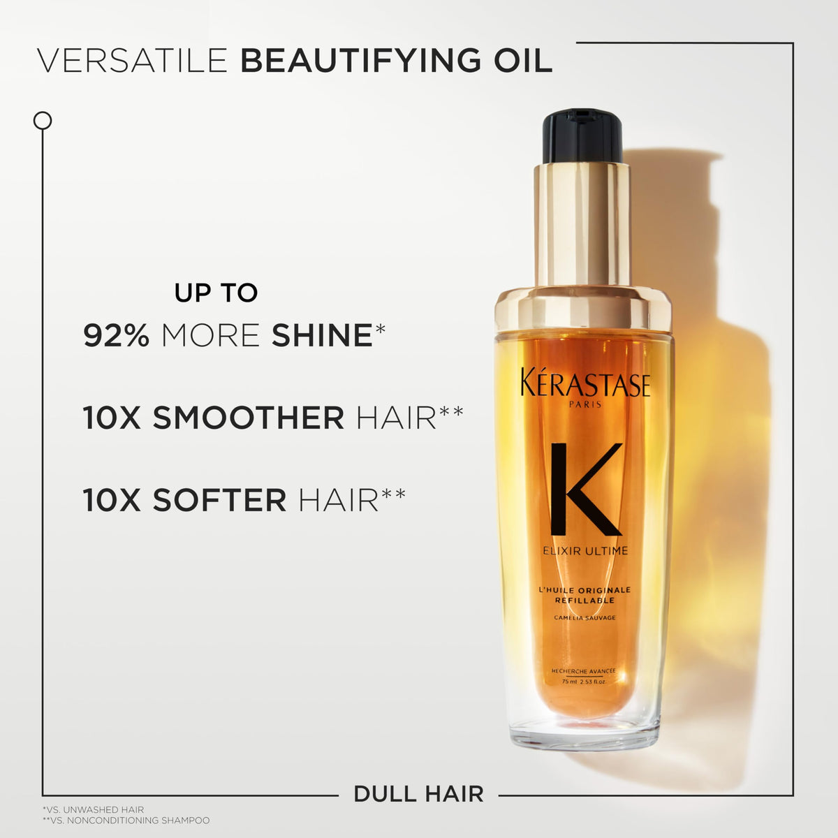 Lavender Kerastase Elixir Ultime Refillable Oil – For Shine & Hydration