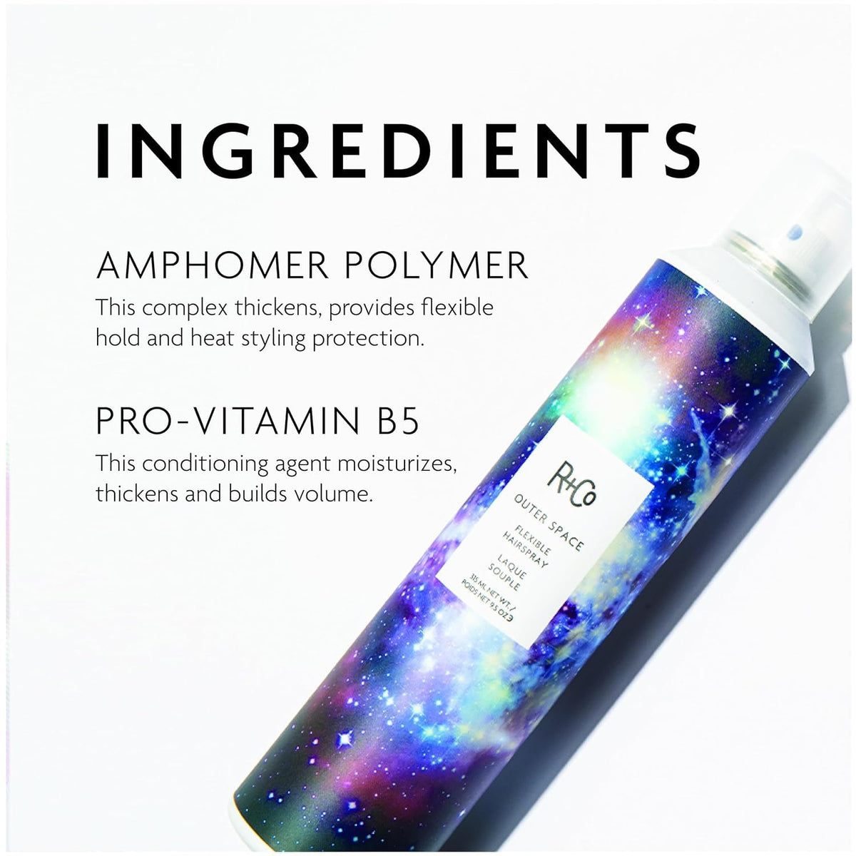 White Smoke R+Co Outer Space Flexible Hairspray (, Flexible Hairspray, 9.5 Oz