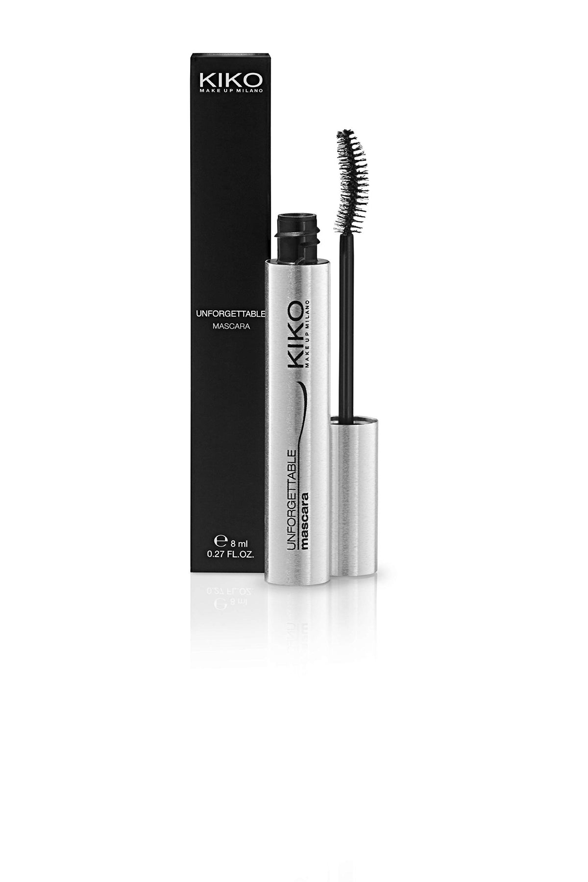 Black KIKO Milano Unforgettable Volume & Curl Mascara with Anatomical Brush