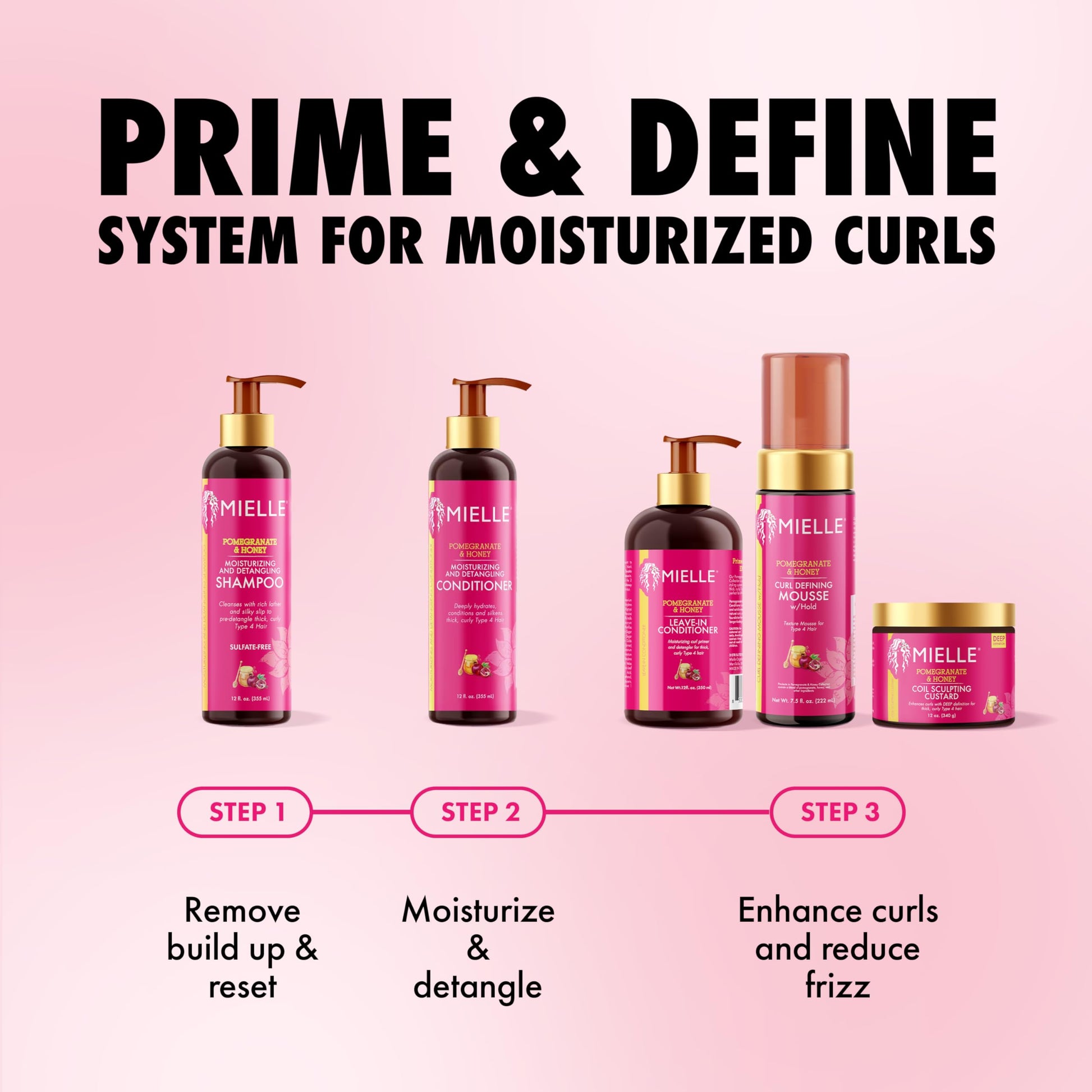 Pink Mielle Organics Pomegranate & Honey Twin Pack (Shampoo & Conditioner)
