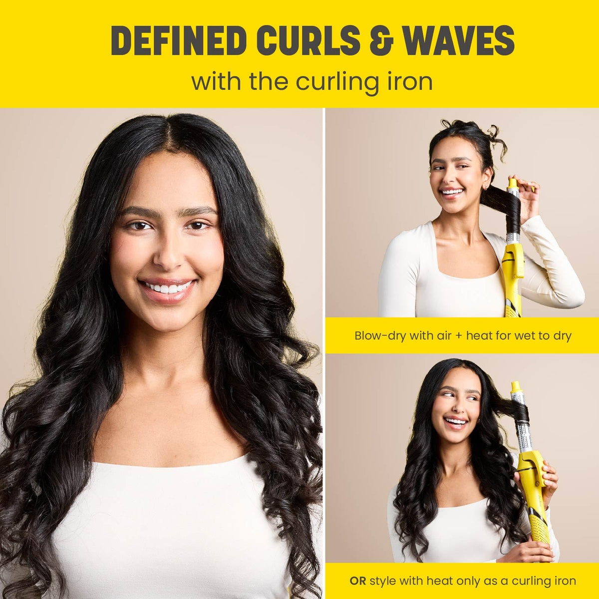 Gray Drybar All-Inclusive Multi-Styler, Wet-to-Dry Hair Tool, 4 Attachments