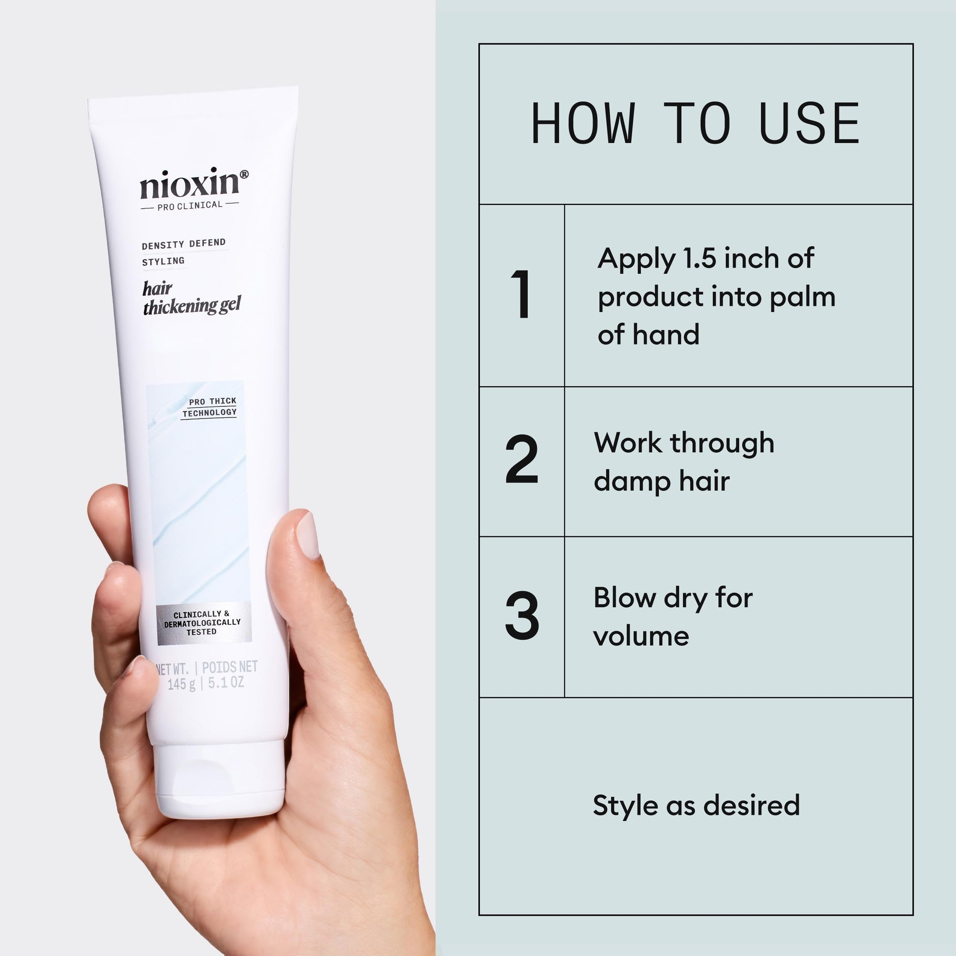 Lavender Nioxin Density Defend Hair Thickening Gel | For Volumizing and Fuller Hair| No Stickiness or Stiffness | 5.1 Fl Oz