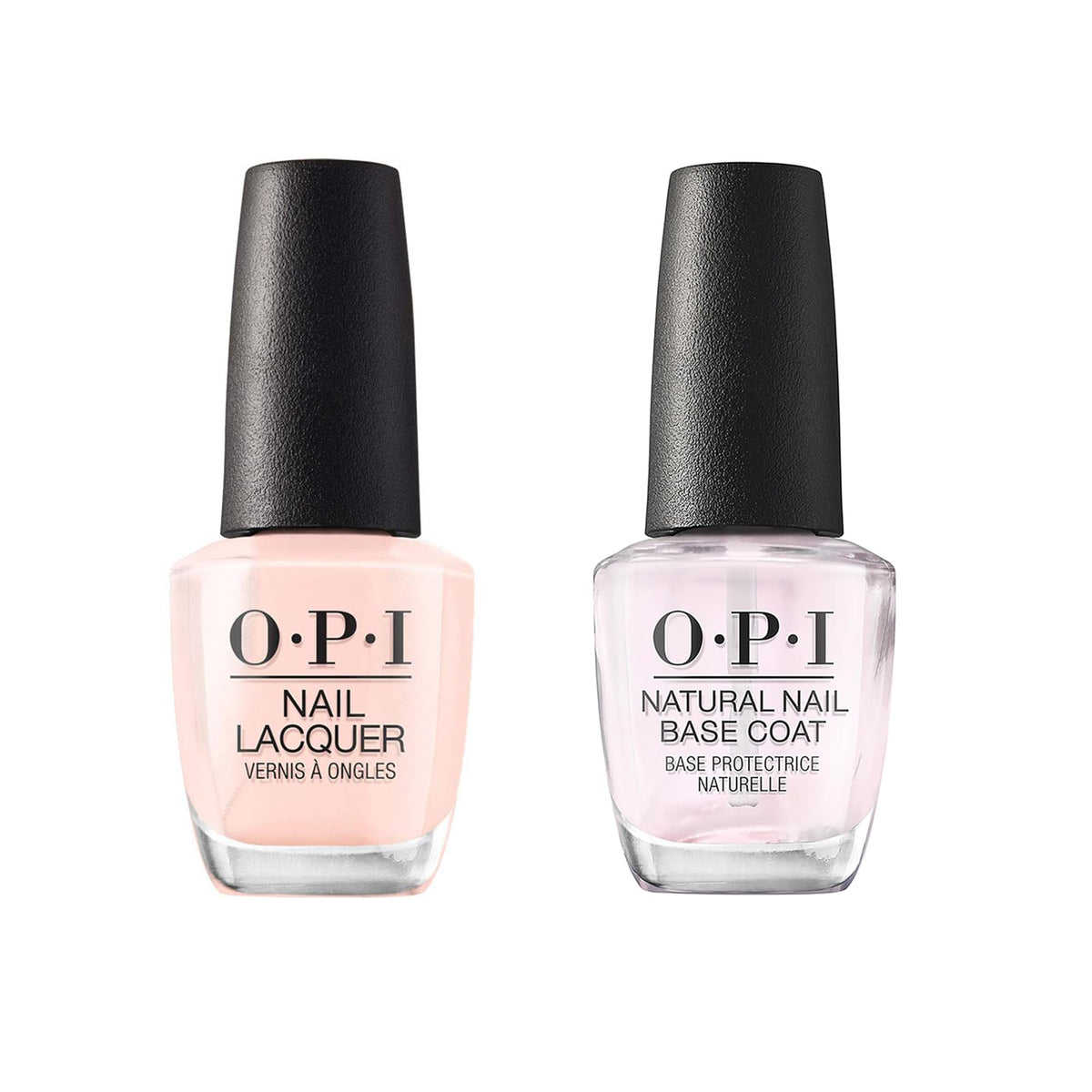 White Smoke Bundle of OPI Nail Lacquer, Bubble Bath, Nude Nail Polish, 0.5 Fl Oz + OPI Natural Nail Base Coat, Nail Polish Base Coat, 0.5 fl oz