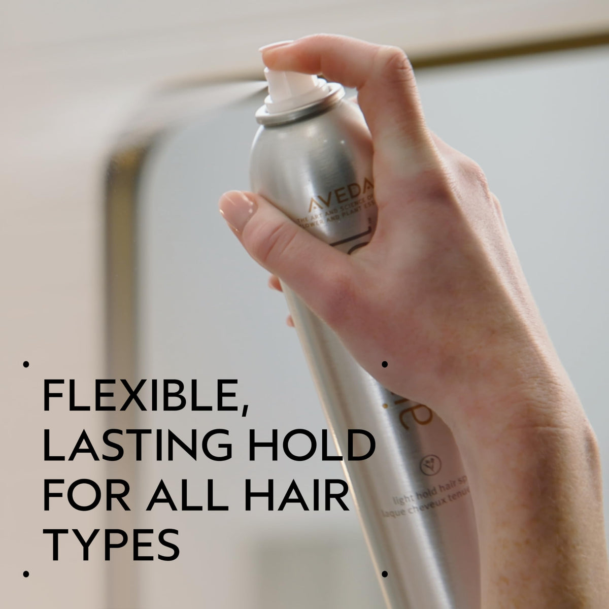 Gray AVEDA Air Control Light Hold Hair Spray | Eliminates Static | Flexible, Lasting Hold | Reduces Flyaways | for All Hair Types, 1.4 Ounce