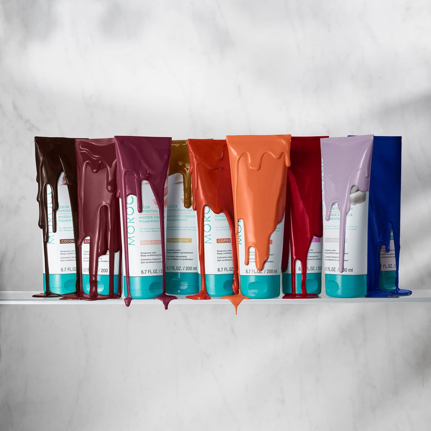 Light Gray Moroccanoil Color Depositing Mask, Cocoa, 6.7 oz