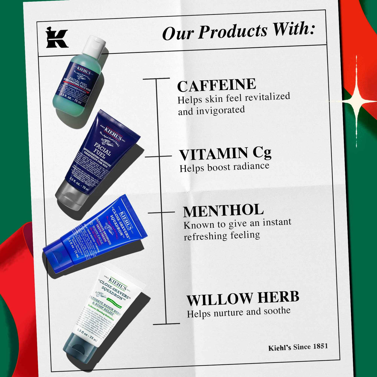 Lavender Kiehl's Men's Shave Bundle Gift Set