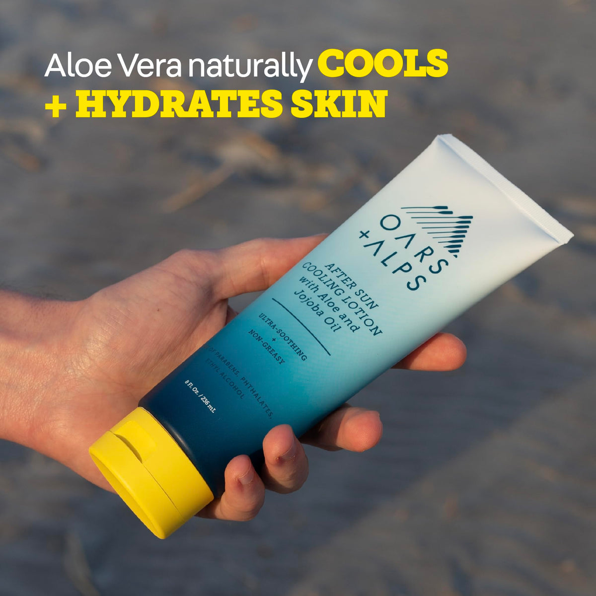 Dim Gray Oars + Alps After Sun Cooling Lotion, Soothing Sunburn Relief, 1pk, 8 Fl Oz