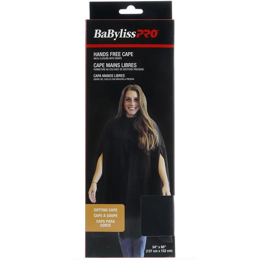 Black BABYLISS PRO Hands Free Cutting Cape (137x152 cm)