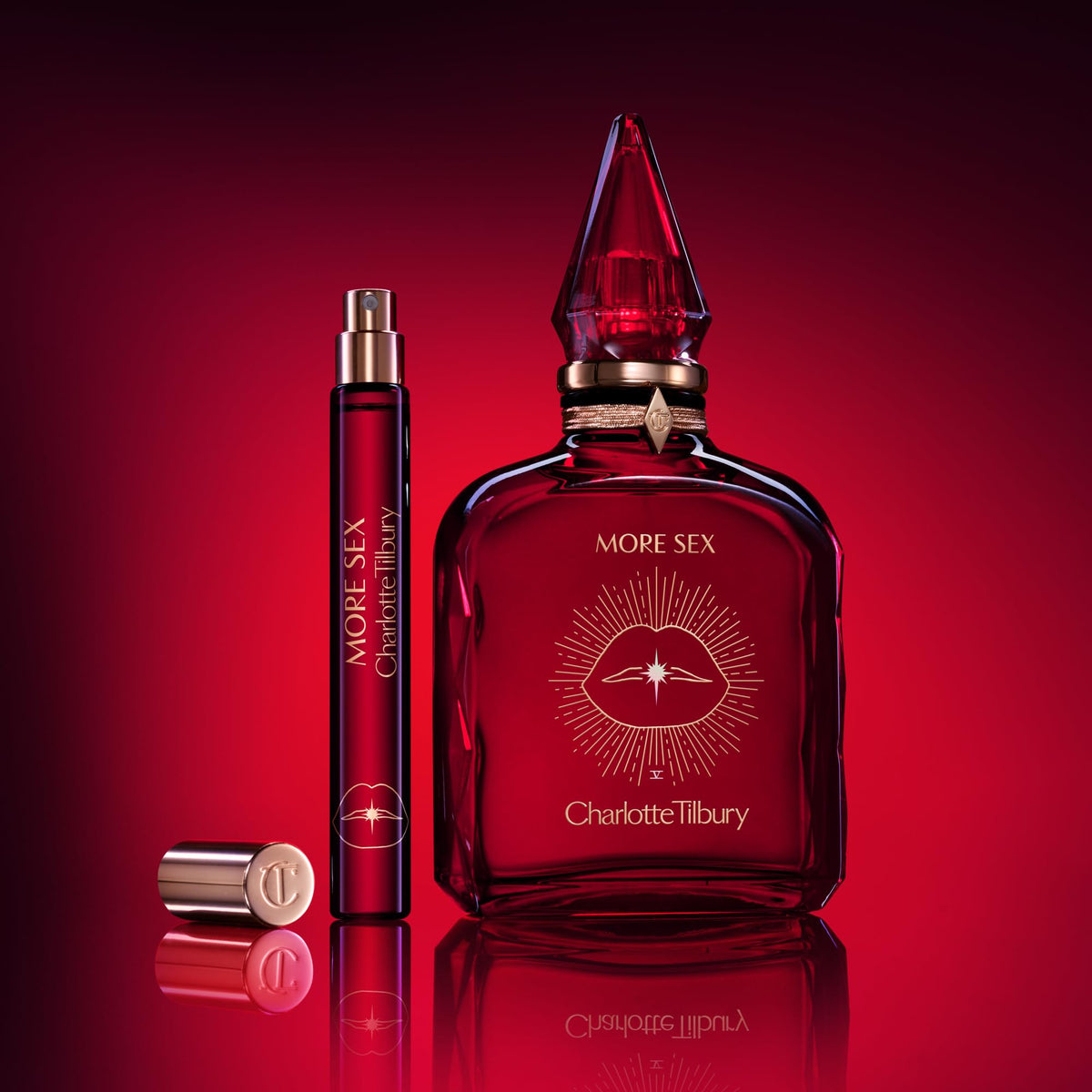 Firebrick Charlotte Tilbury More Sex Eau De Parfum - Pheromone Enhancing Sandalwood Perfume with Naturally-Derived Oils - Long-Lasting Scent with Notes of Black Pepper, Velvety Musk & Ambery Wood