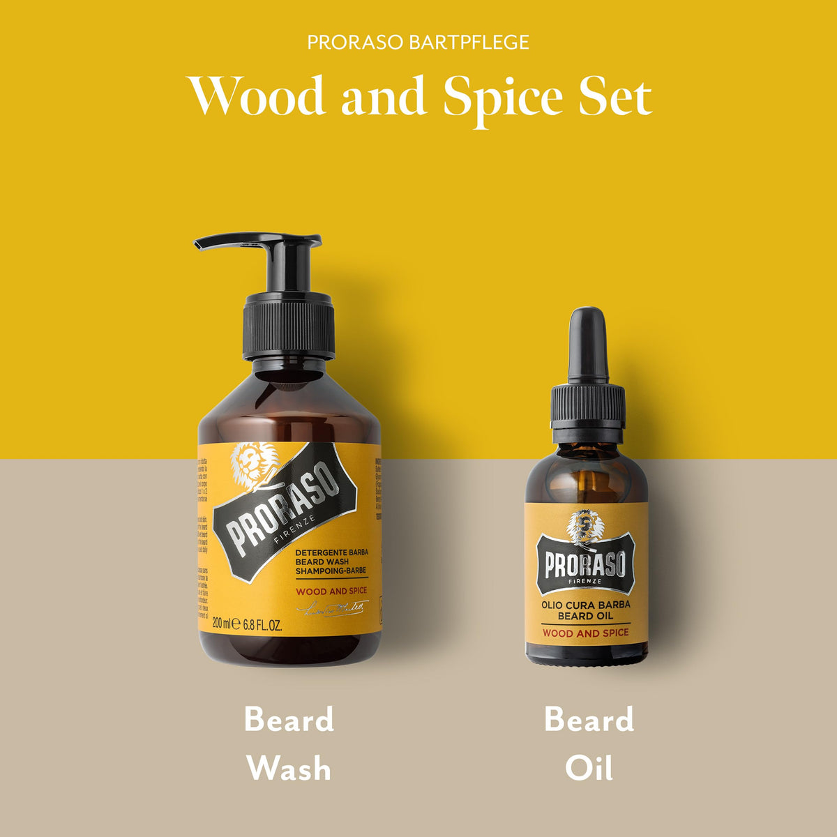 Goldenrod Proraso Wood and Spice Beard Care Duo Kit