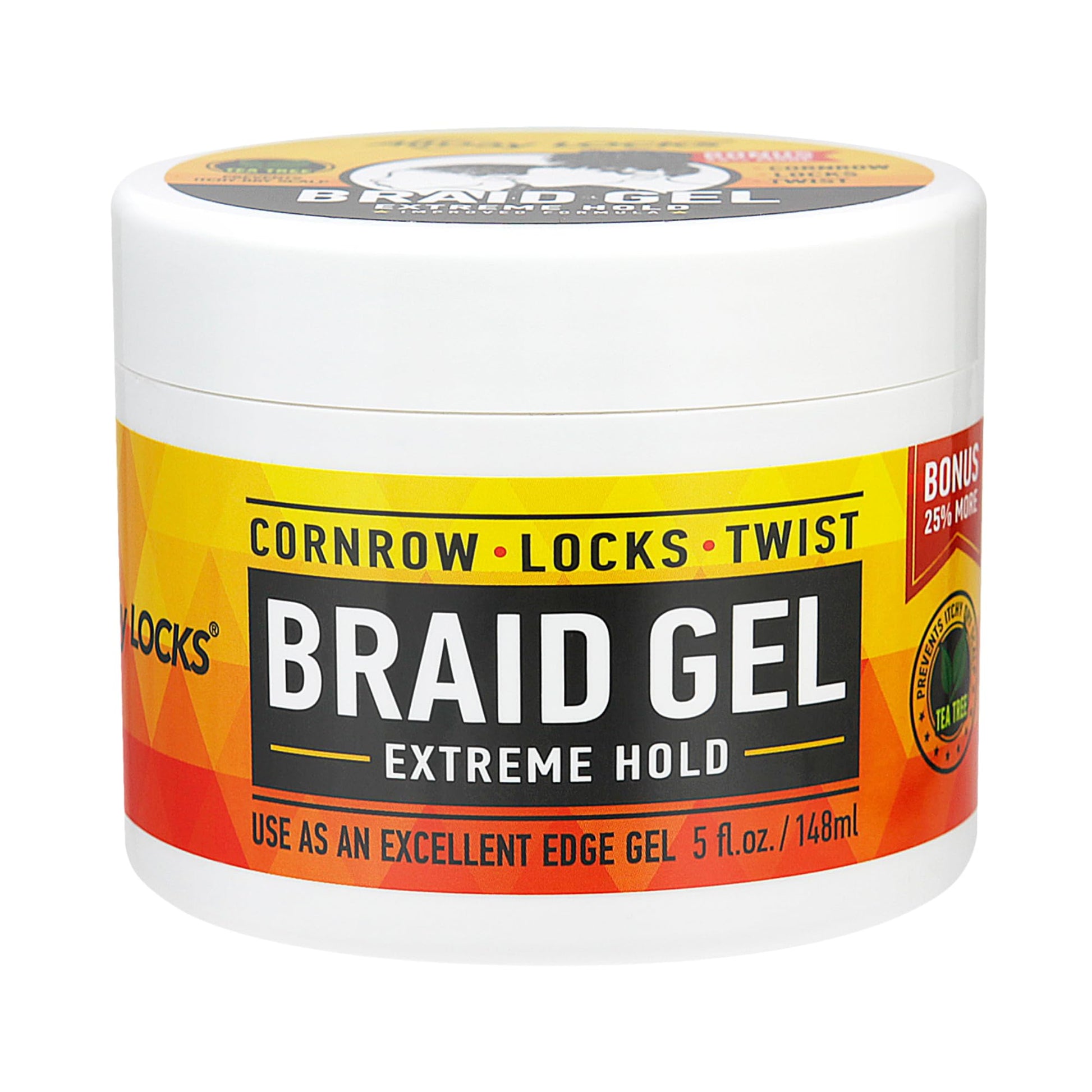 White Smoke AllDay Locks Braid Gel Extreme Hold - Braiding Gel for Cornrows, Locks, & Twisting, Moisturizing Edge Control for Women and Men, Natural Formula for Extreme Hold - 5 oz