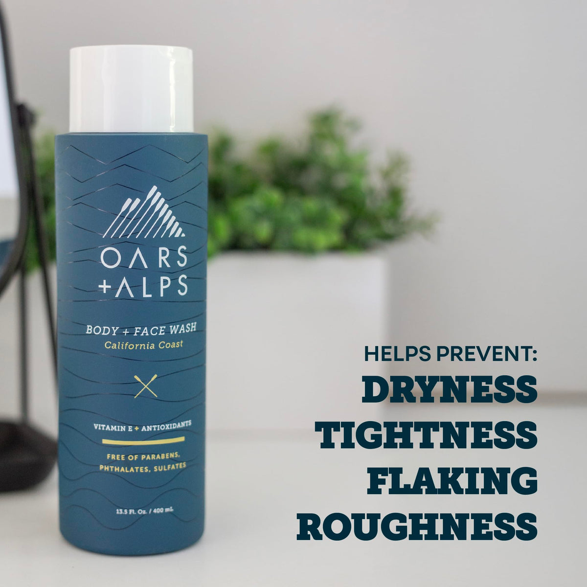 Gray Oars + Alps Mens Body & Face Wash, Moisturizing Body Wash, 1pk, 13.5 Fl Oz