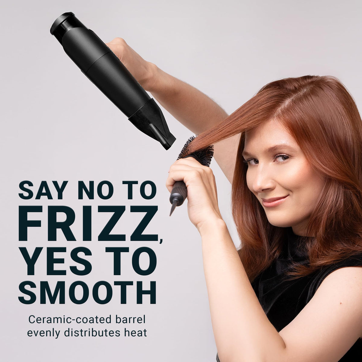 Light Gray StyleCraft NoFRIZZ Round Brush with Patented Vent Design 50% More Airflow