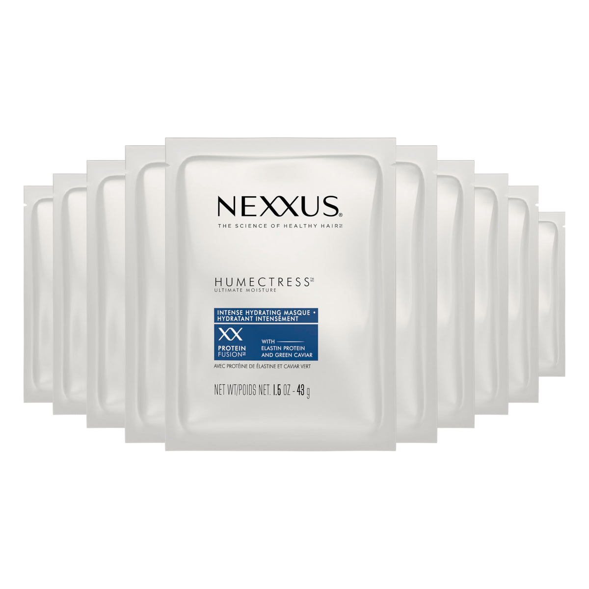 Light Gray Nexxus HUMECTRESS Hair Mask for Ultimate Moisture for Dry Hair Powered by POLYSOFT HYDRATOR Technology with Tri-lipids 1.5 oz