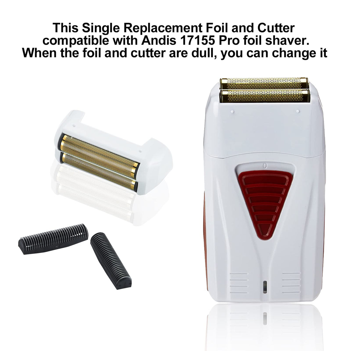 3 Pack Shaver Replacement Foil and Cutters compatible with"andis #17150 shaver foil replacement" Golden