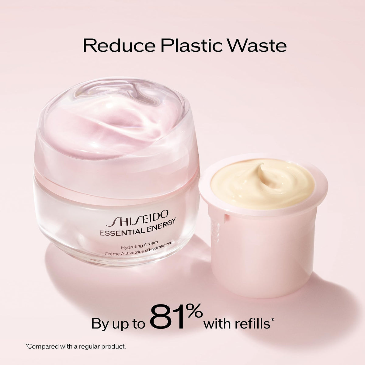 Misty Rose Shiseido Essential Energy Hydrating Cream - 50 mL - Visibly Reduces the Look of Pores & Fine Lines - With Hyaluronic Acid - 24-Hour Hydration - Vegan - All Skin Types