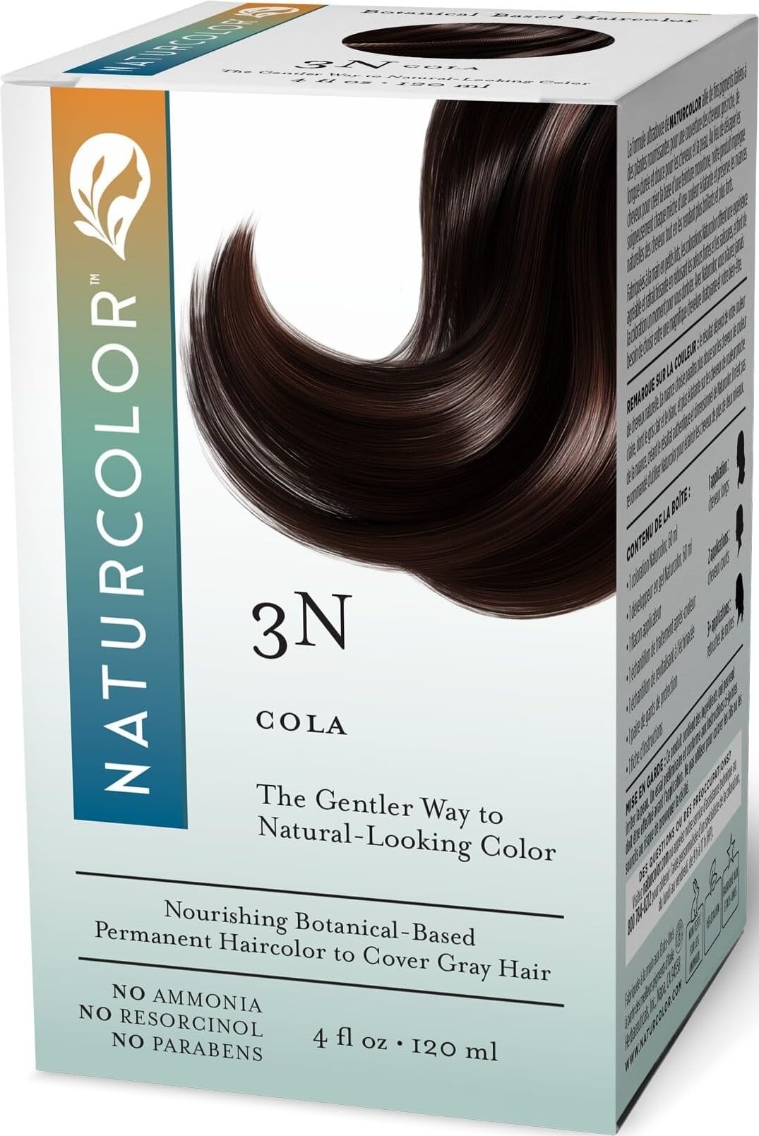 White Smoke Naturcolor 3N Cola Permanent Hair Color, Ammonia-Free, 4 fl oz