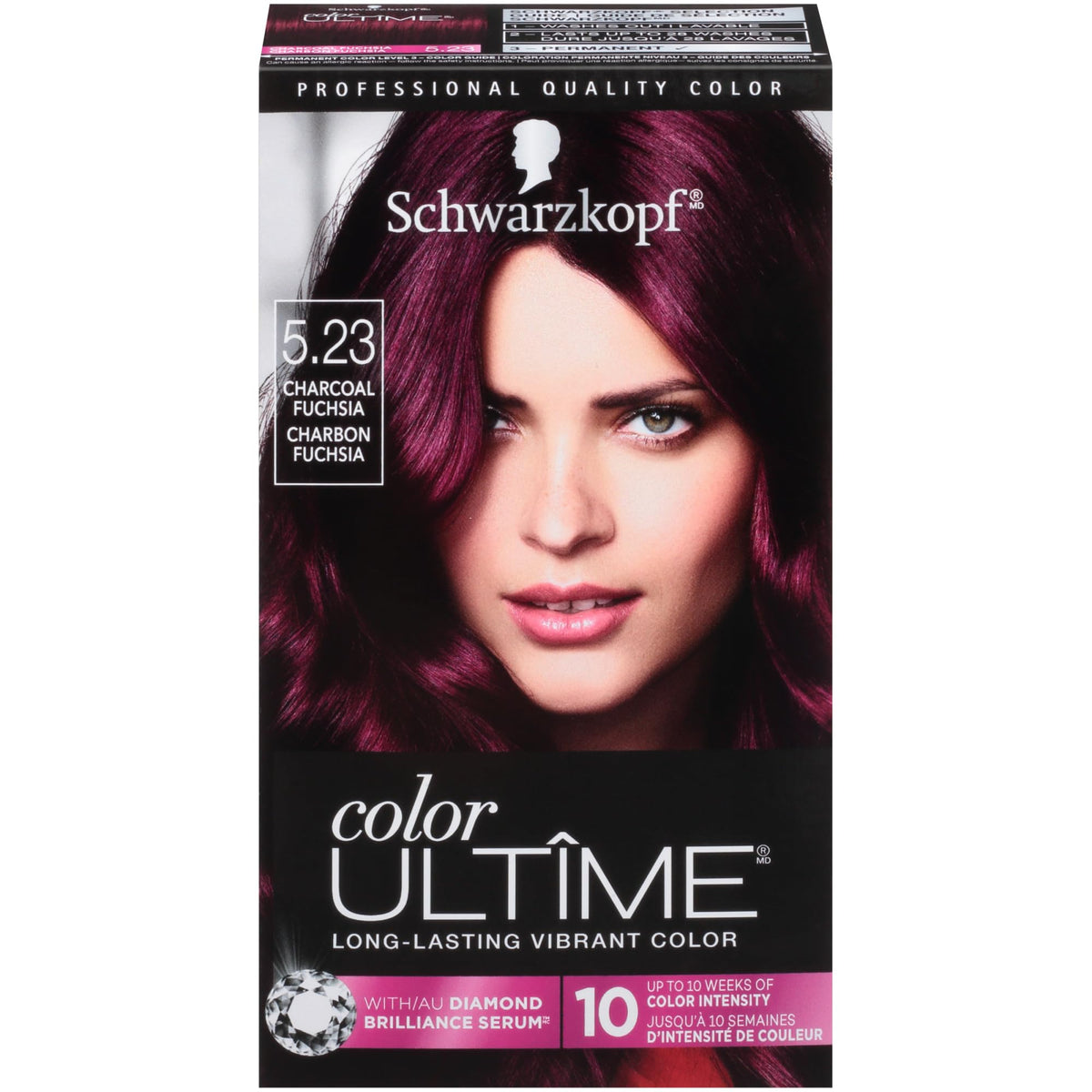 Black Schwarzkopf Color ULTÎME® 5.23 Charcoal Fuchsia Permanent Hair Dye