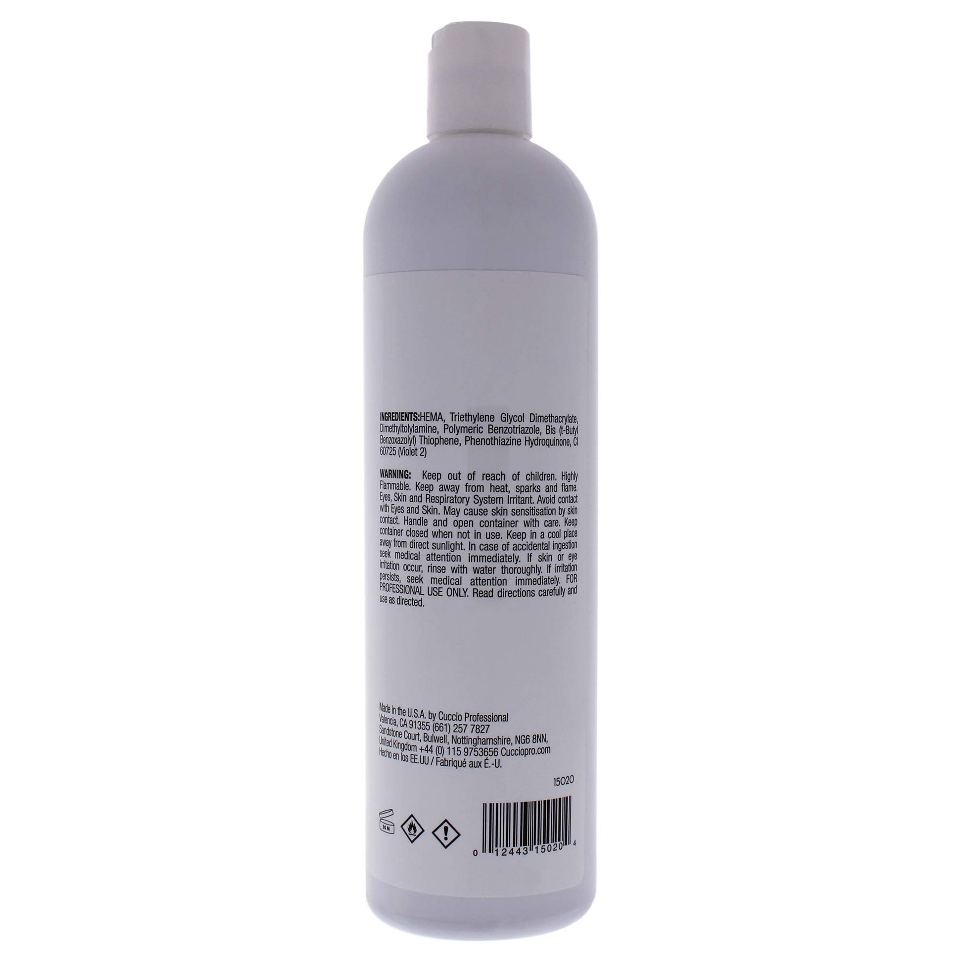 Dark Gray Cuccio Pro Odorless Acrylic Nail Liquid 16 Oz