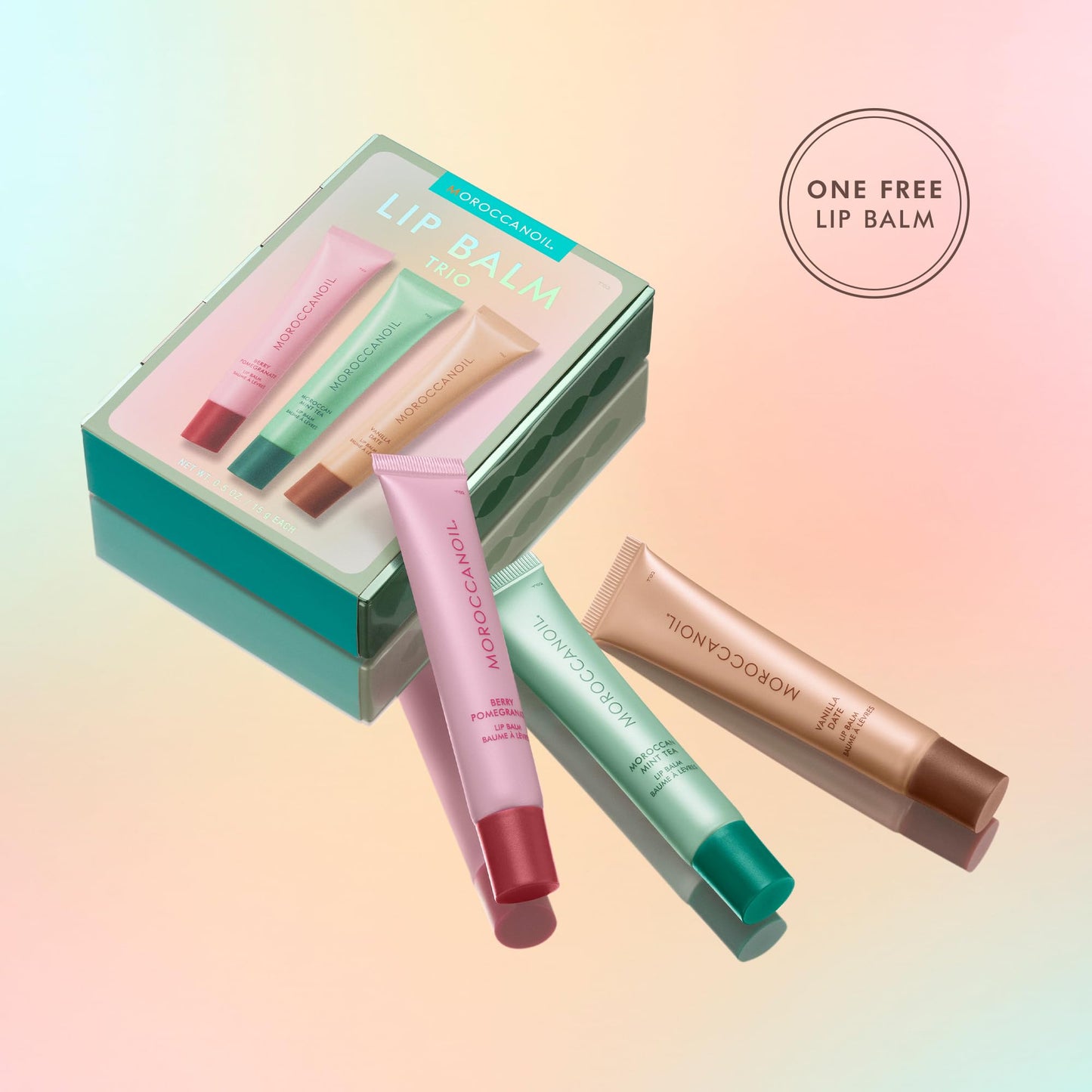 Bisque Moroccanoil Lip Balm Trio Kit
