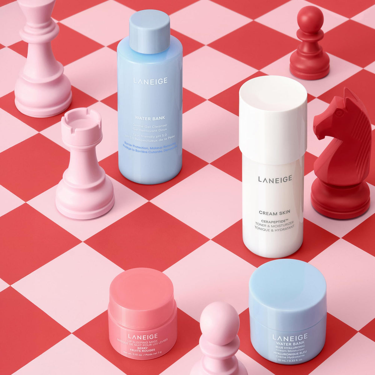 Pink LANEIGE Midnight Minis: Limited-Edition Holiday Lip Care Gift Set for Day & Night Hydration