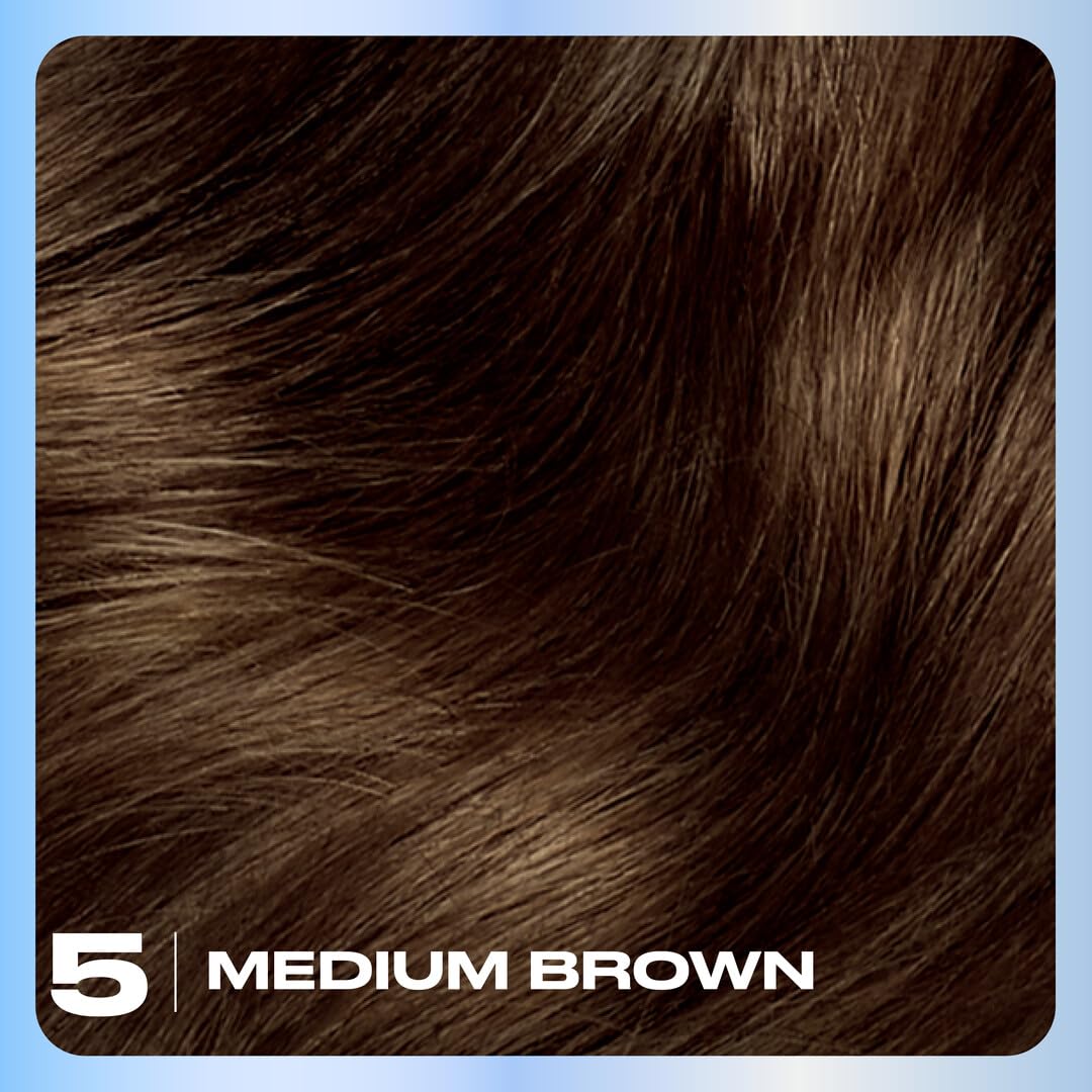 Black Clairol Nice'n Easy Permanent Hair Dye, 5 Medium Brown Hair Color, Pack of 1 - Packaging May Vary