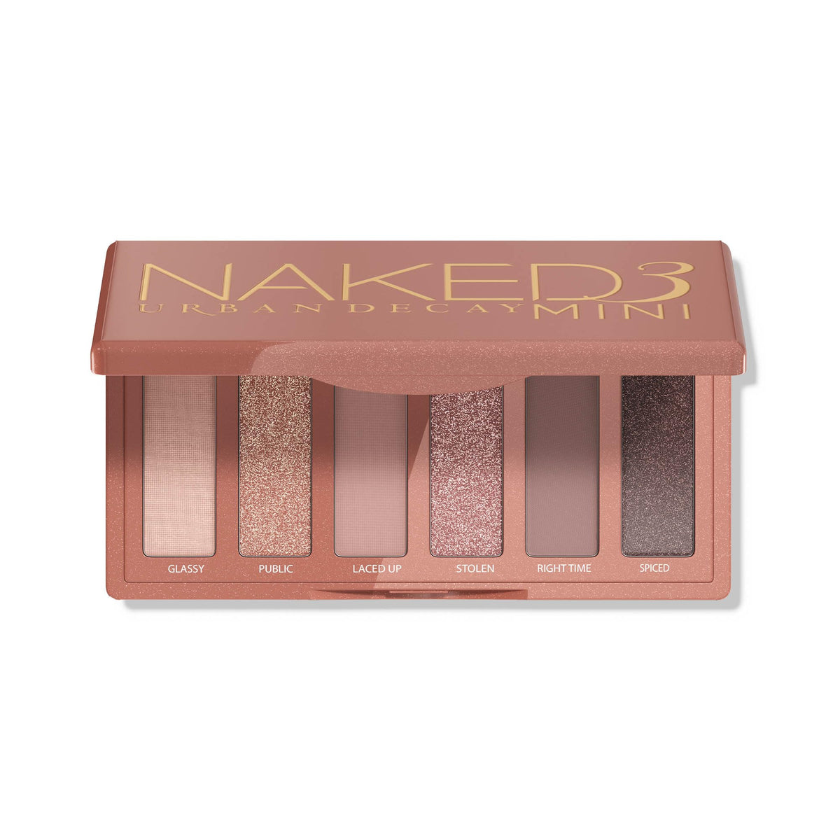 Rosy Brown Urban Decay Naked3 Mini Eyeshadow Palette - 6 Rosy Pink Neutral Shadows