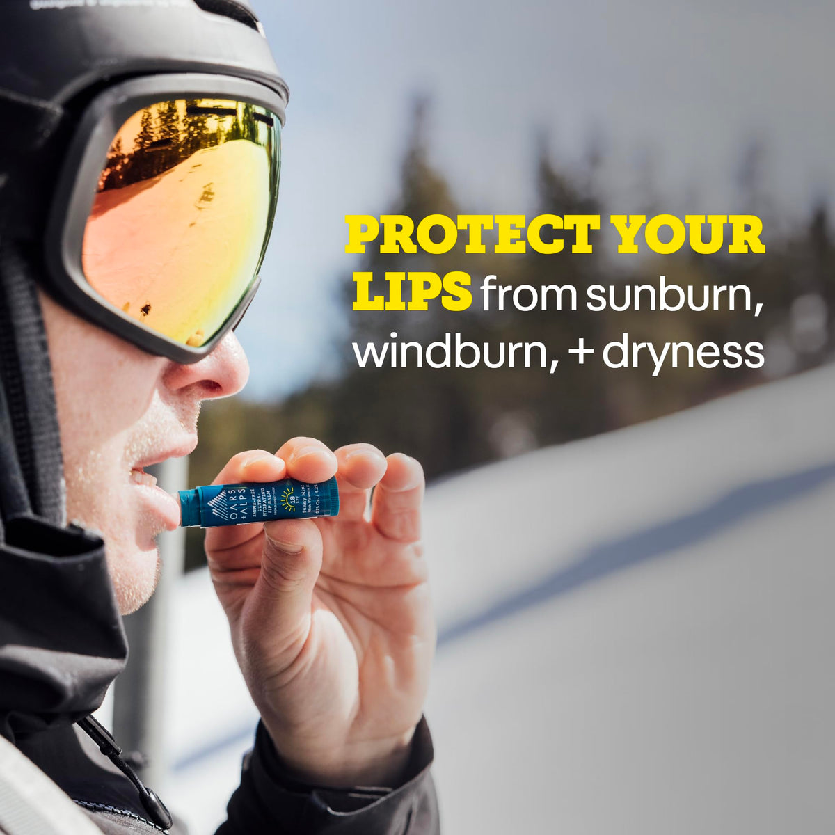 Dark Gray Oars + Alps SPF 18 Lip Balm Sunscreen, Shine Free, Sunny Mint Scent, 3pk