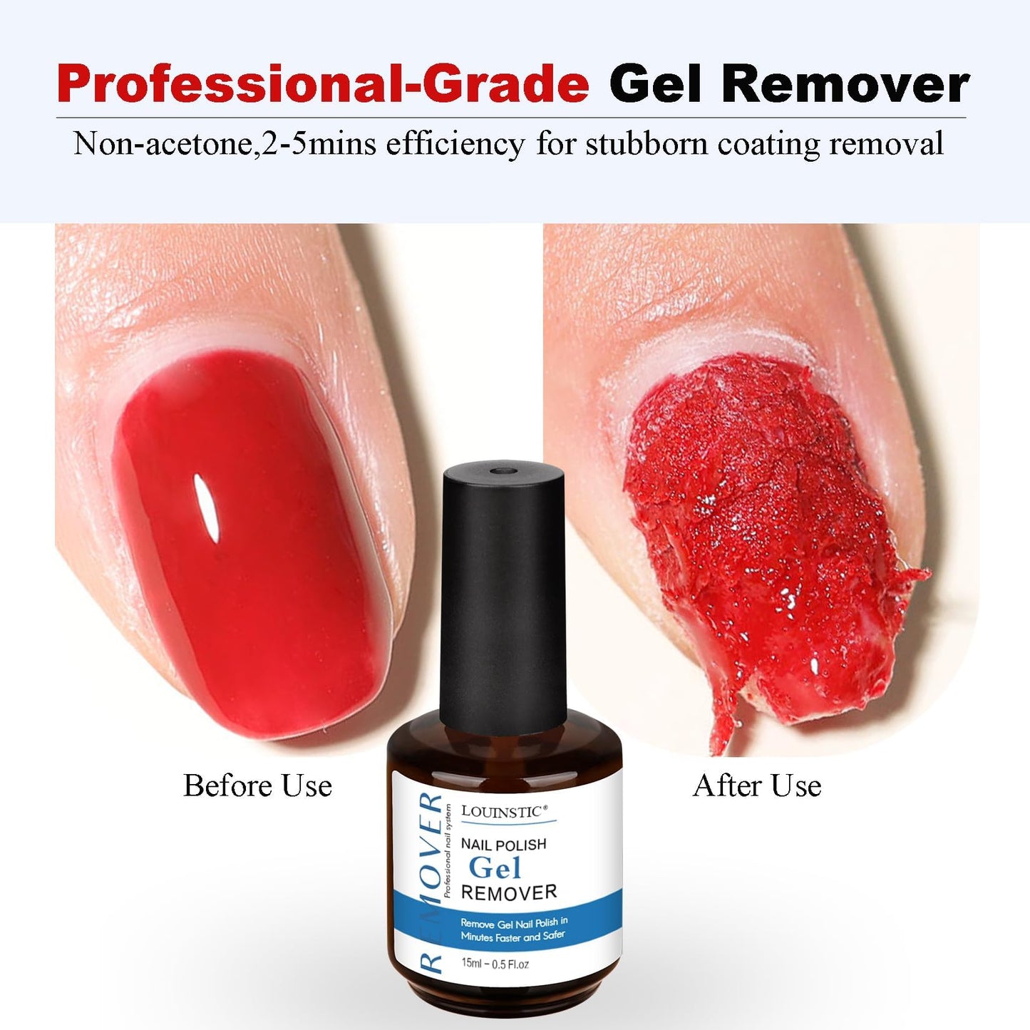 White Smoke Gel Polish Remover, Gel Remover Kit Includes Cuticle Oil for Nail & Nail Polish Remover Tool No Soaking or Wrapping Removes Gel Polish in 2-5 Minutes