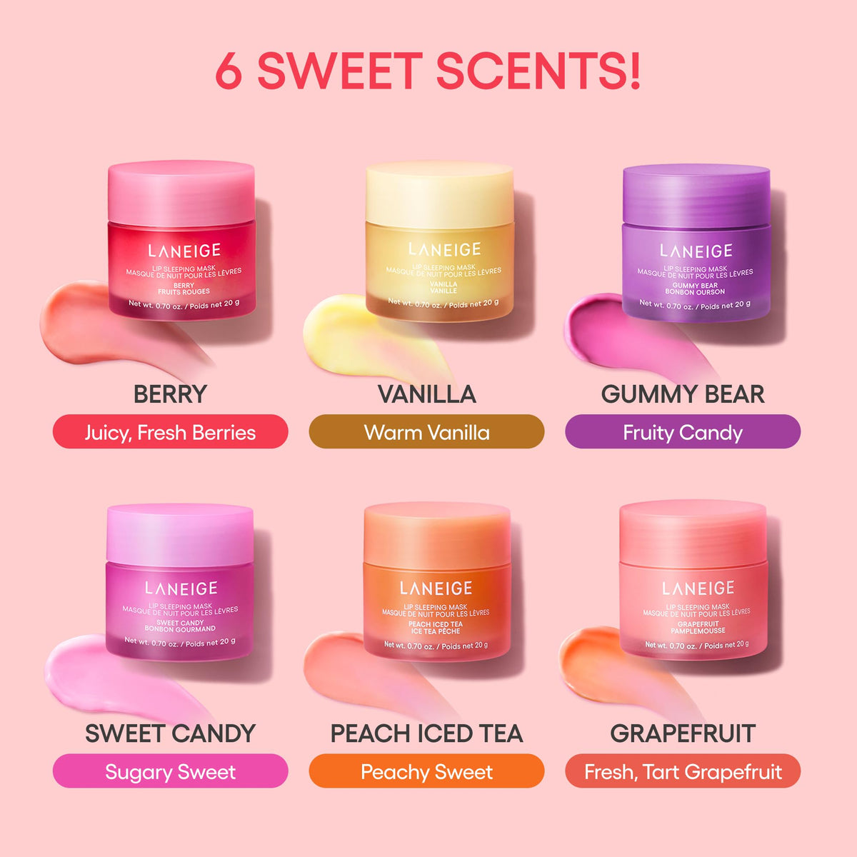 Pink LANEIGE Berry Sweet Lip Trio Set