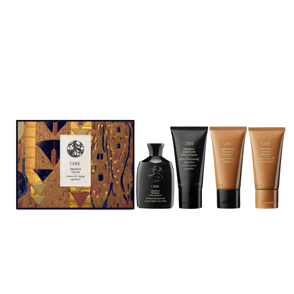 White Smoke Oribe Signature Travel Set - Shampoo, Conditioner, Body Wash & Body Cream