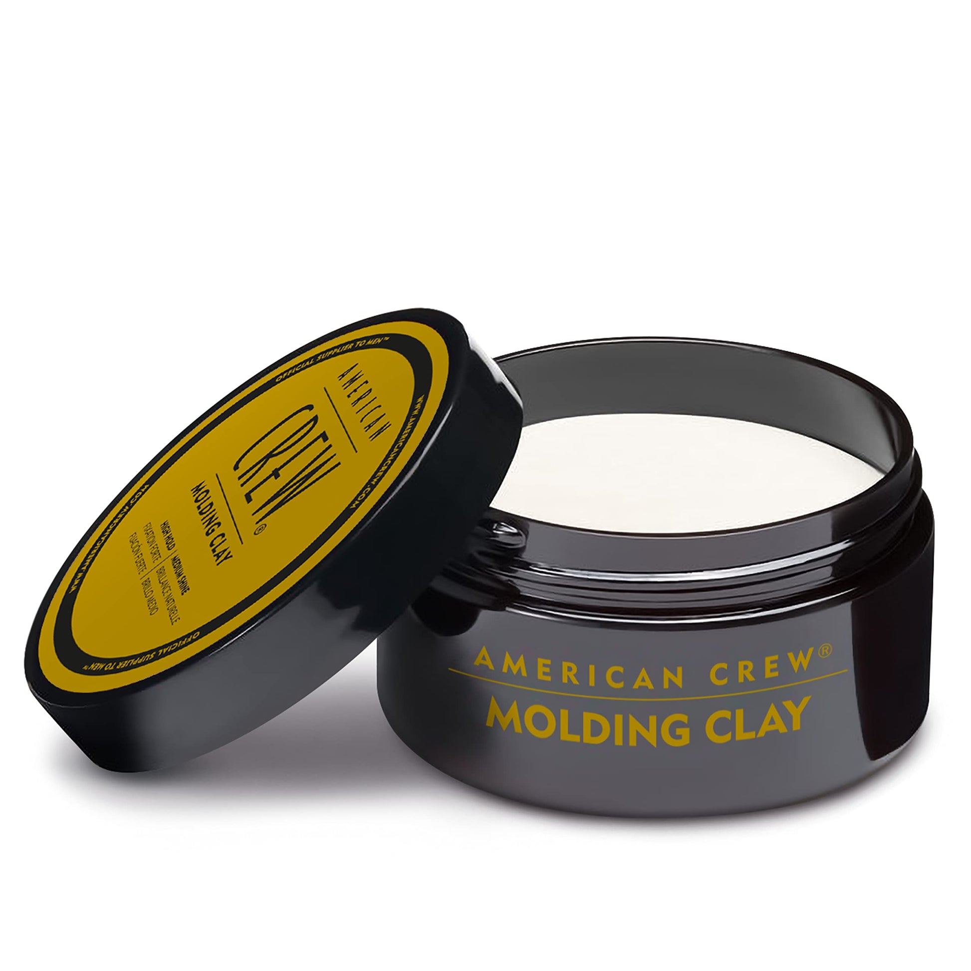 White Smoke American Crew Men's Hair Molding Clay, Like Styling Gel with Strong Hold & Medium Shine, 3 oz