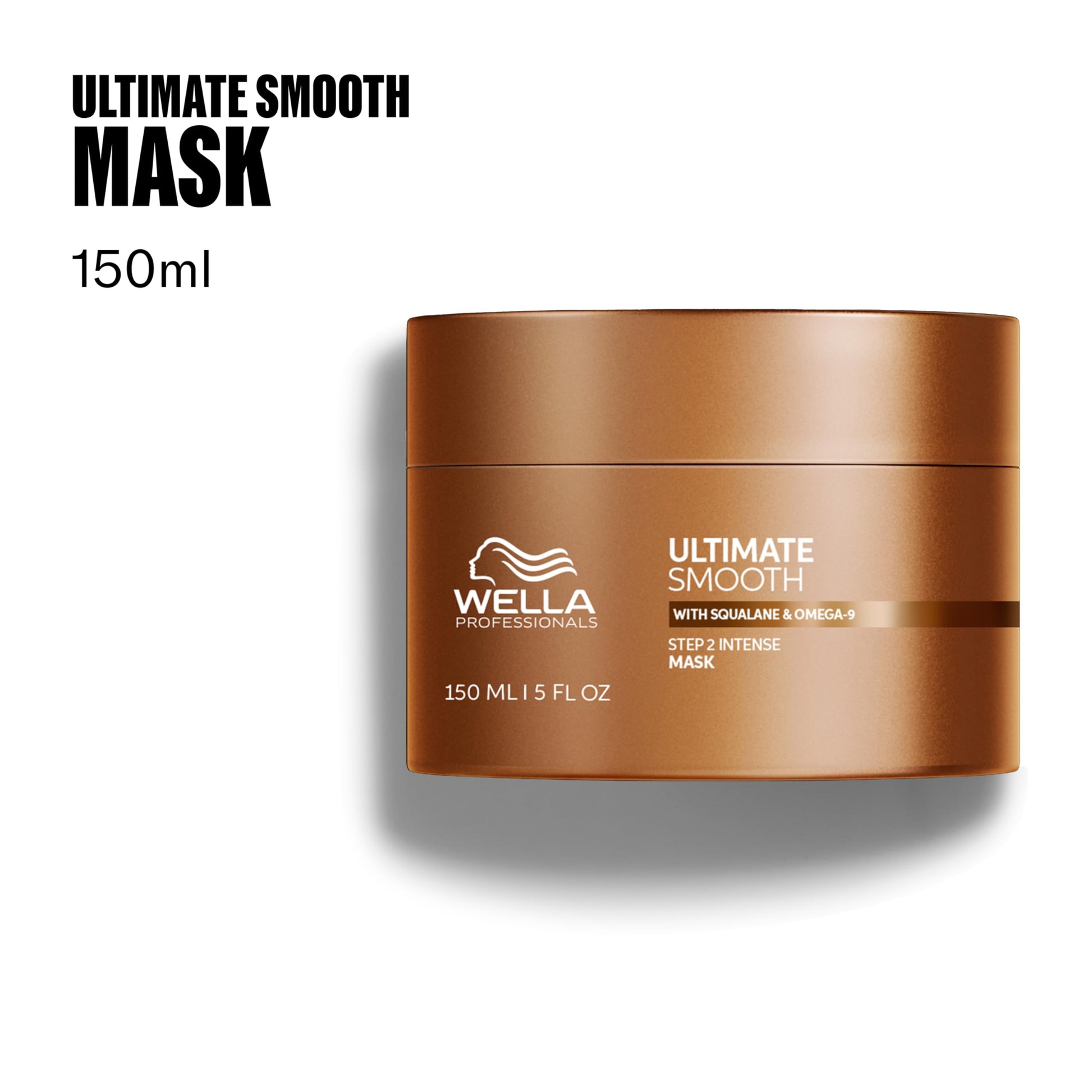 White Smoke Wella Professionals ULTIMATE SMOOTH Intense Mask | Nourishing Treatment for Dry & Frizzy Hair | With Squalane & Omega 9 | 5 Fl Oz