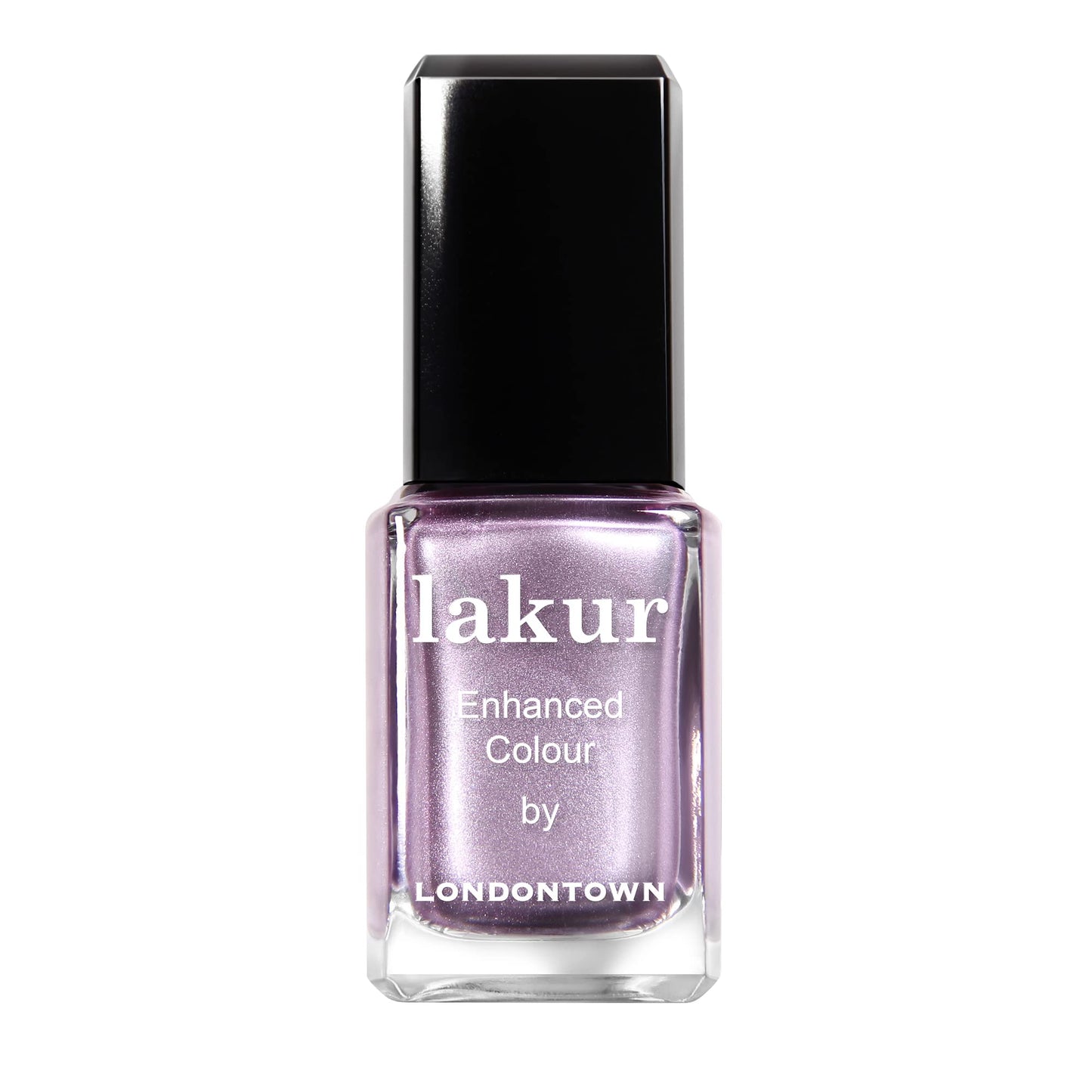 Black LONDONTOWN Lakur Nail Polish – Purple & Pink Shades, Long-Lasting, Streak-Free, Chip-Resistant | 21+ Free Non-Toxic Vegan Nail Color, Strengthens & Hydrates Nails, 0.4 Fl Oz, Brill-ant