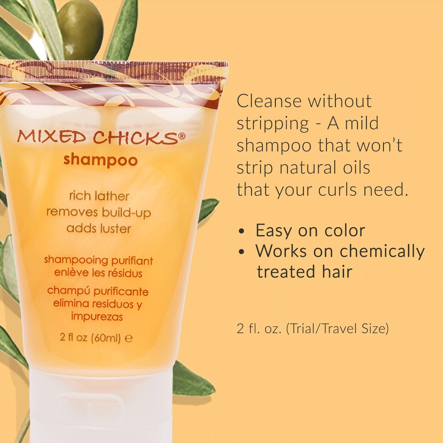 Light Goldenrod Mixed Chicks Travel & Trial Pack - Shampoo, Deep Conditioner, Leave-in Conditioner, 2 fl. oz. each