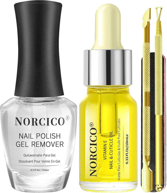 White Smoke Gel Polish Remover, Cuticle Oil for Nails (10ml) & Pro-Tools, Fast-Acting Gel Nail Remover (15ml) Works in 2-5 Mins, No Soak for Salon-Quality At-Home Manicure, Gentle Formula with Moisturizing Care