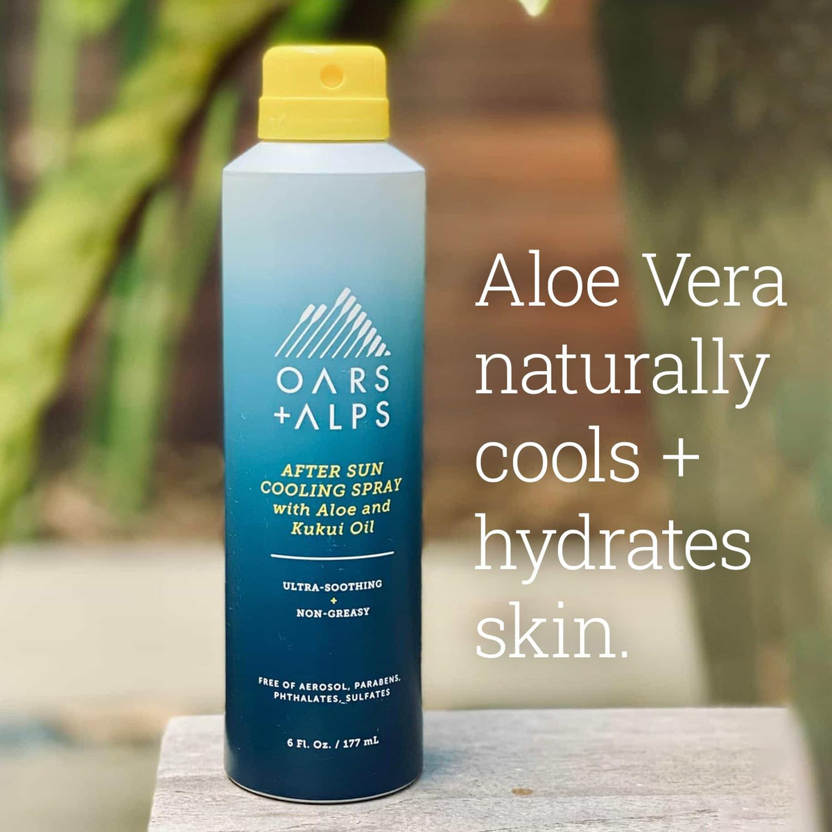 Gray Oars + Alps After Sun Cooling Spray, Soothing Sunburn Relief, 1pk, 6oz