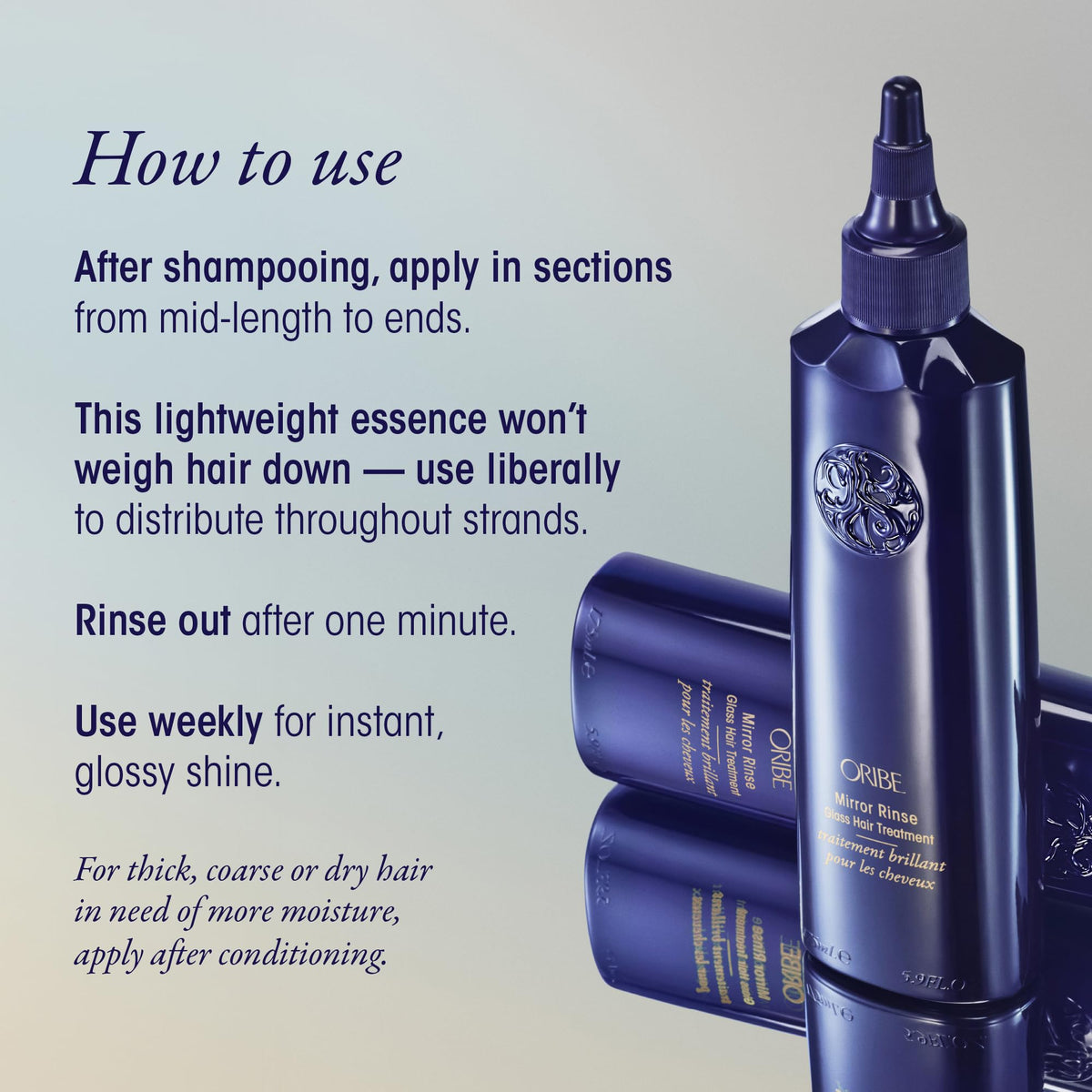 Gray Oribe Mirror Rinse Glass Hair Treatment - Smooths & Adds Shine - 5.9oz