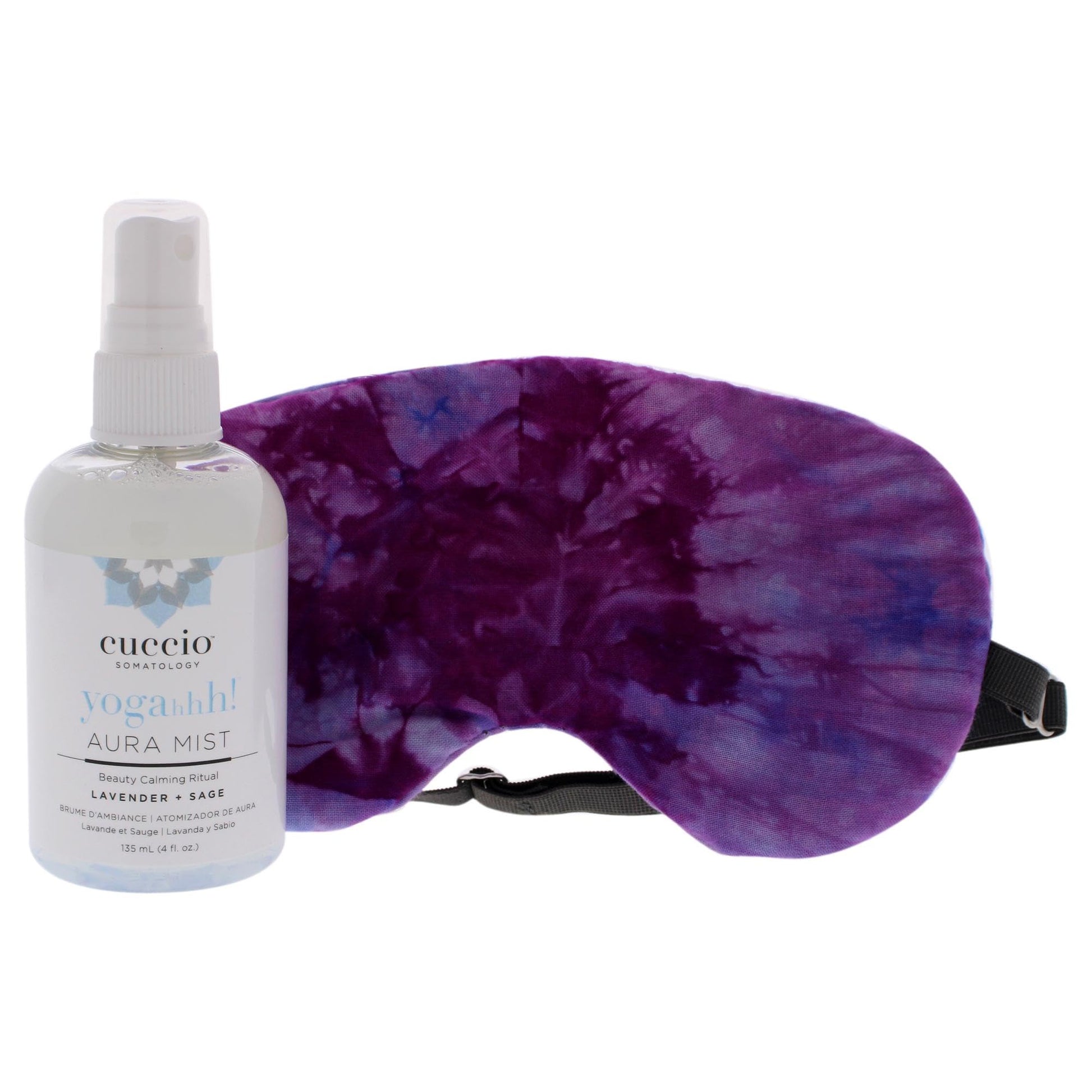 White Smoke Cuccio Somatology Namaste Dream Kit - Bedtime Aromatherapy Ritual - Relax and Calm Senses - For Restful Sleep, Wake Up Refreshed and Aware - with Lavender Infused Room Mist and Eye Mask - 2 Piece Kit