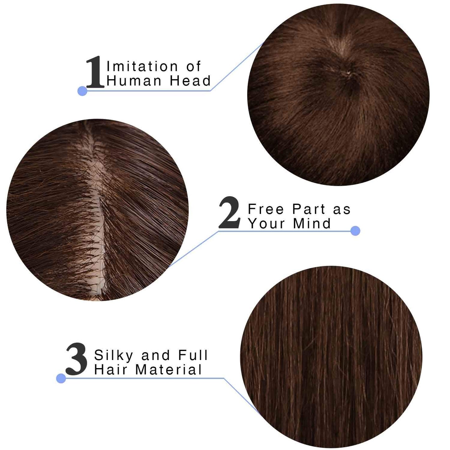 White Smoke Armmu Mannequin Head with Hair 80% Human Hair Doll Head 26"-28" Hairdresser Practice Training Head Cosmetology Manikin with 9 Tools and Clamp - #4 Brown