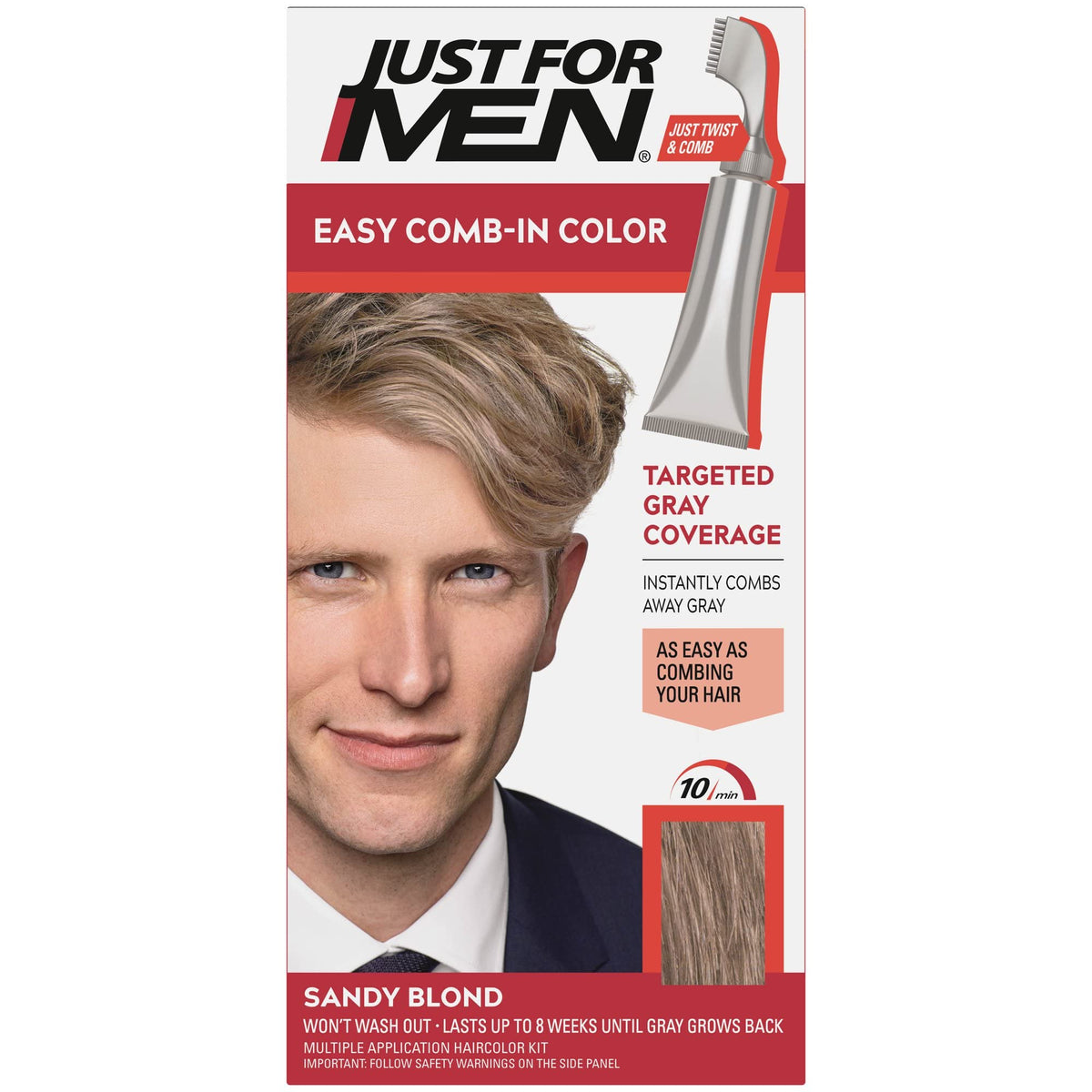 Misty Rose Just For Men Sandy Blonde Size 1ct Just For Men Sandy Blonde