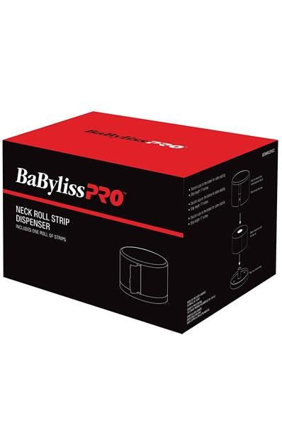 Black BABYLISS PRO Neck Strip Dispenser with 1 roll of 100Strips